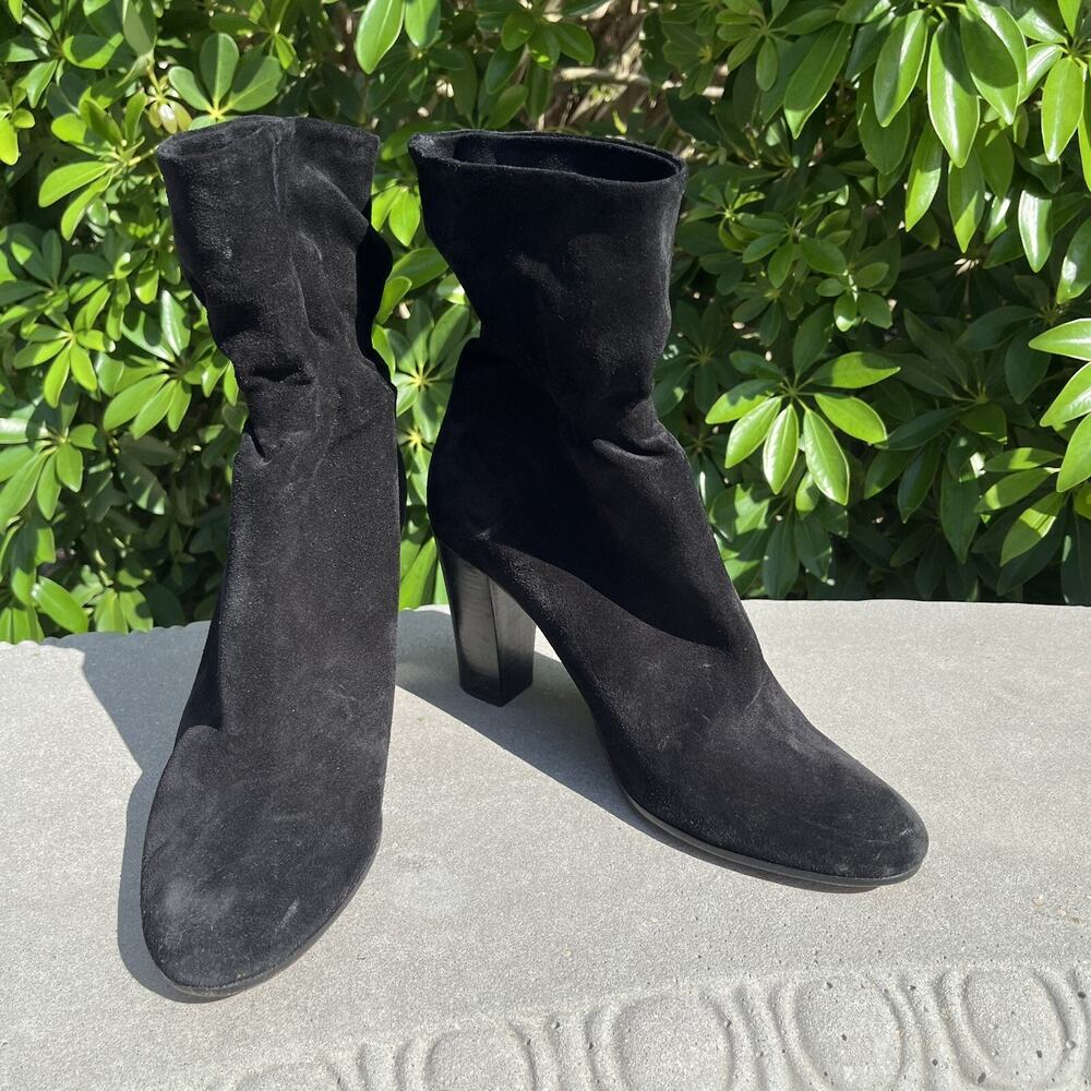 Ba&sh black suede high heel ankle boots, genuine leather, size 39 EU/8-8.5 US